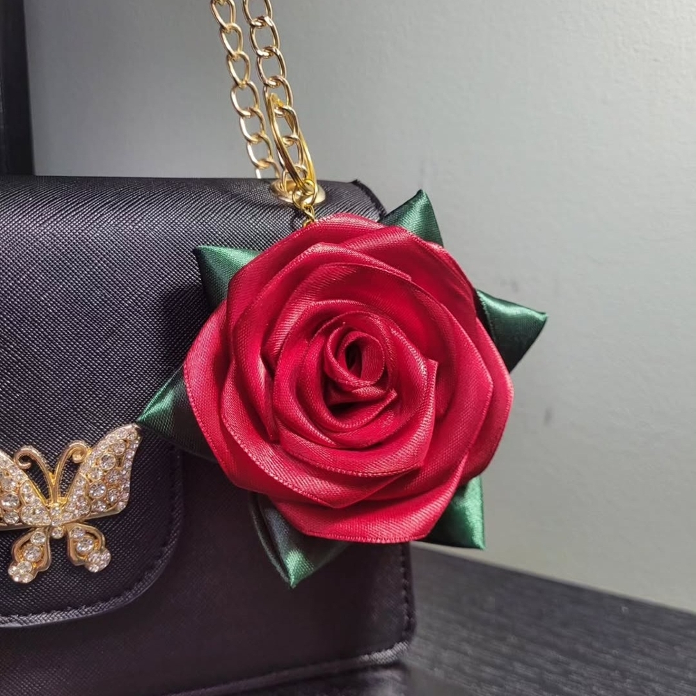 Eternal Rose Keychain – Handmade, Custom Color